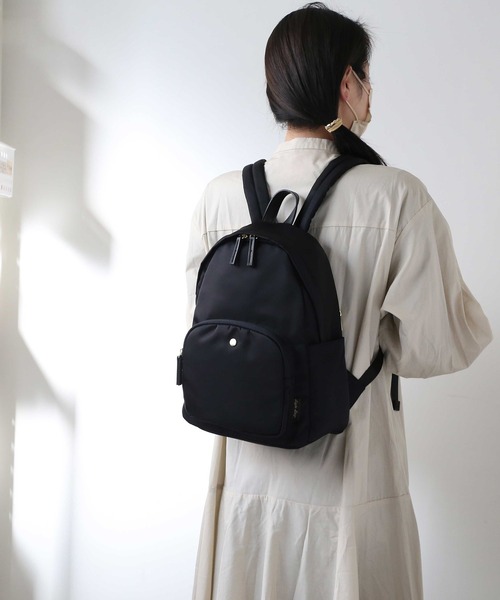 Legato Largo(レガートラルゴ)の「Legato Largo 肩楽撥水ナイロン ミニリュック LH-L0004Z(バックパック/リュック・レディース・ネイビー/ブラック/グレー/ライトブラウン・FREE)」の19枚目の写真