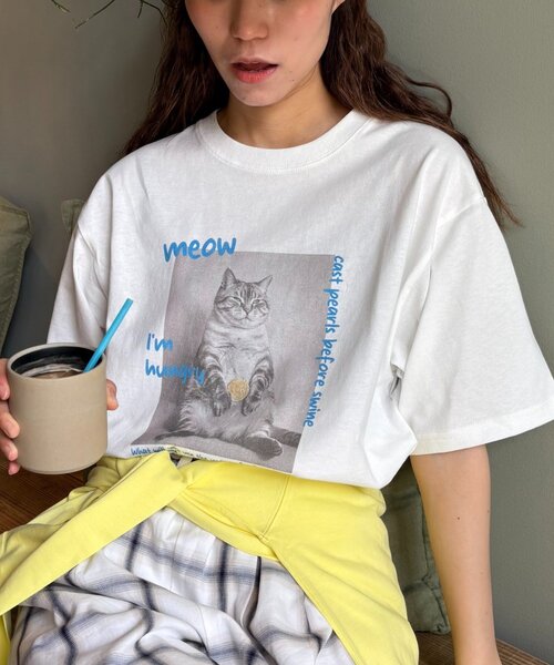CIAOPANIC TYPY（チャオパニックティピー）の「【UNISEX】ユニークアニマルフォトTEE（Tシャツ/カットソー・レディース・ホワイト/ホワイト系その他/ホワイト系その他2・MEDIUM/LARGE）」の3枚目の写真