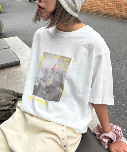 CIAOPANIC TYPY（チャオパニックティピー）の「【UNISEX】ユニークアニマルフォトTEE（Tシャツ/カットソー・レディース・ホワイト/ホワイト系その他/ホワイト系その他2・MEDIUM/LARGE）」の5枚目の写真