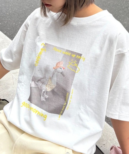 CIAOPANIC TYPY（チャオパニックティピー）の「【UNISEX】ユニークアニマルフォトTEE（Tシャツ/カットソー・レディース・ホワイト/ホワイト系その他/ホワイト系その他2・MEDIUM/LARGE）」の2枚目の写真