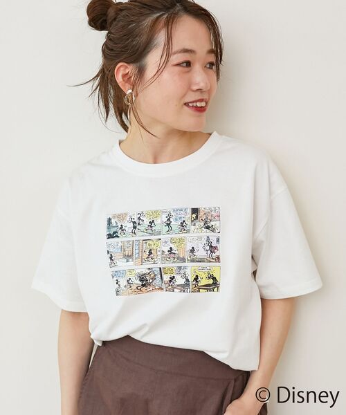 le.coeur blanc(ルクールブラン)の「【Disney】Comic/プリントTシャツ(Tシャツ/カットソー・レディース・オフホワイト/ダークグレー・38)」の5枚目の写真