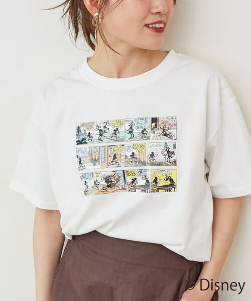 le.coeur blanc(ルクールブラン)の「【Disney】Comic/プリントTシャツ(Tシャツ/カットソー・レディース・オフホワイト/ダークグレー・38)」の6枚目の写真