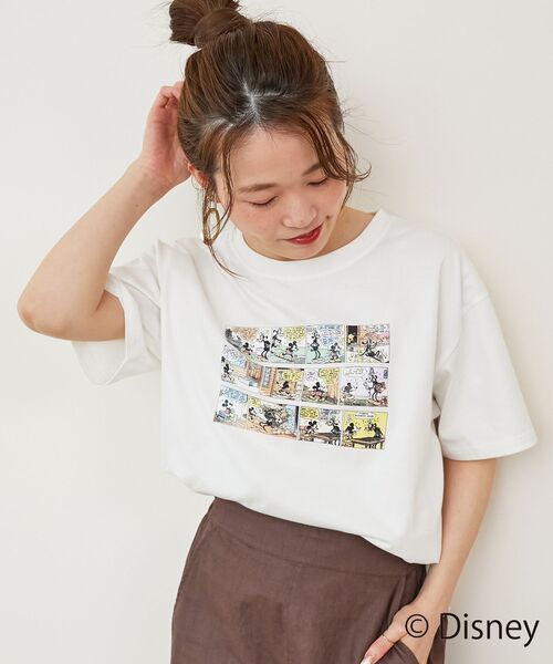 le.coeur blanc(ルクールブラン)の「【Disney】Comic/プリントTシャツ(Tシャツ/カットソー・レディース・オフホワイト/ダークグレー・38)」の7枚目の写真