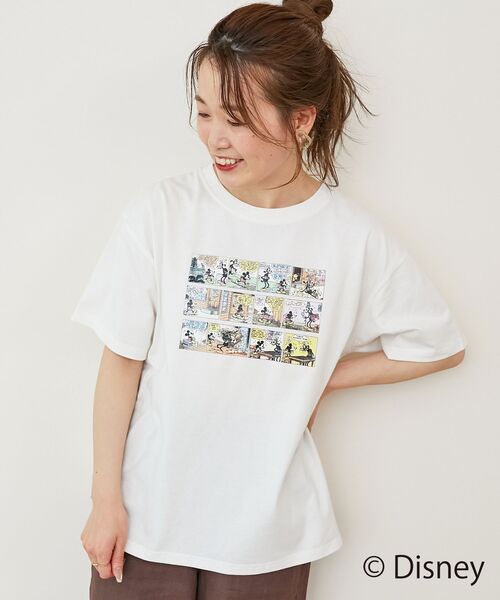 le.coeur blanc(ルクールブラン)の「【Disney】Comic/プリントTシャツ(Tシャツ/カットソー・レディース・オフホワイト/ダークグレー・38)」の8枚目の写真