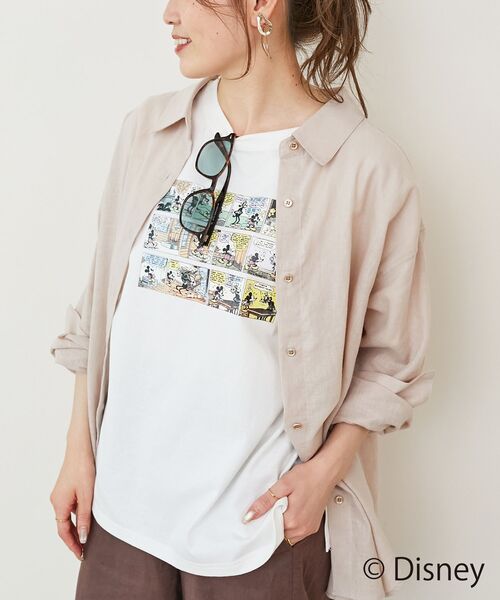 le.coeur blanc(ルクールブラン)の「【Disney】Comic/プリントTシャツ(Tシャツ/カットソー・レディース・オフホワイト/ダークグレー・38)」の10枚目の写真