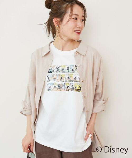 le.coeur blanc(ルクールブラン)の「【Disney】Comic/プリントTシャツ(Tシャツ/カットソー・レディース・オフホワイト/ダークグレー・38)」の14枚目の写真