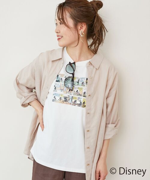 le.coeur blanc(ルクールブラン)の「【Disney】Comic/プリントTシャツ(Tシャツ/カットソー・レディース・オフホワイト/ダークグレー・38)」の15枚目の写真