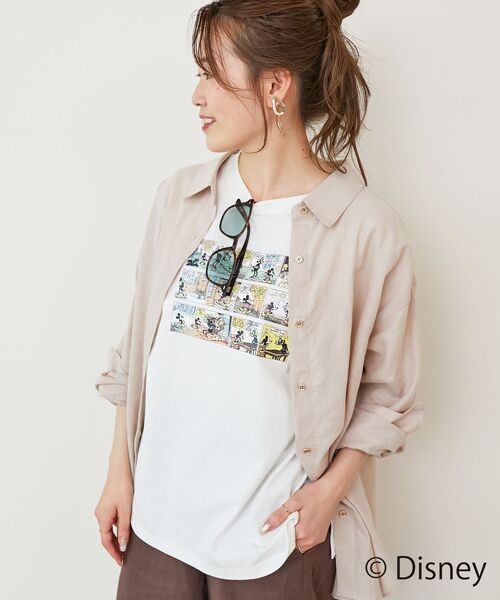le.coeur blanc(ルクールブラン)の「【Disney】Comic/プリントTシャツ(Tシャツ/カットソー・レディース・オフホワイト/ダークグレー・38)」の17枚目の写真