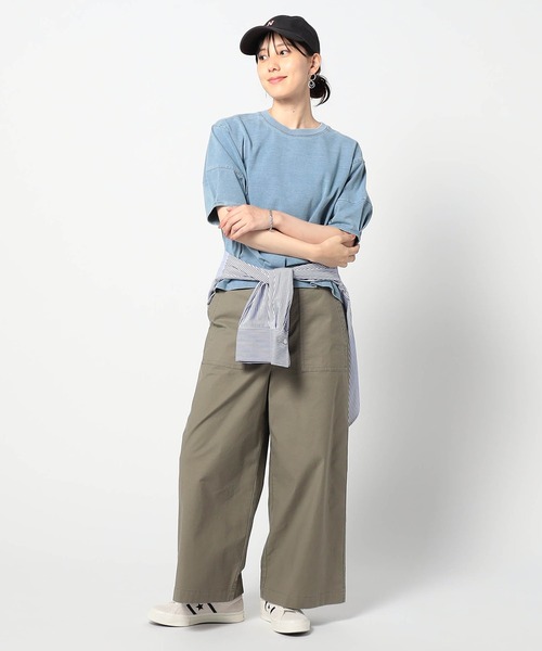 BROOKLYN OVERALL(ブルックリンオーバーオール)の「【BROOKLYN OVERALL 】ワイドベイカーパンツ(その他パンツ・レディース・ベージュ/カーキ・FREE)」の4枚目の写真