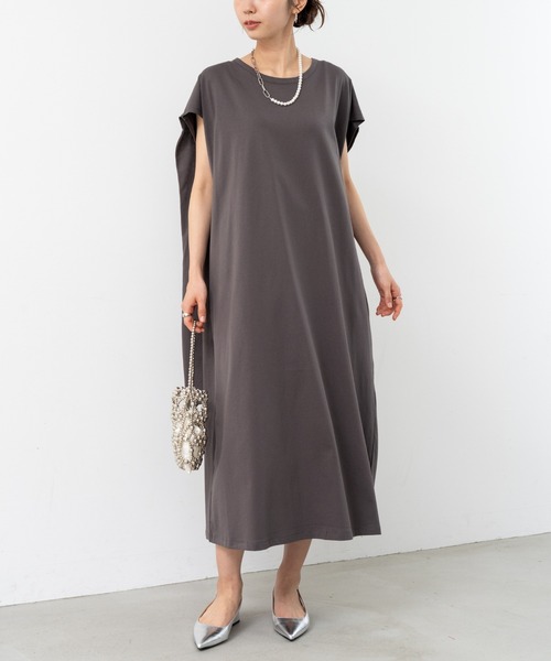 refinedworks（リファインドワークス）の「【refinedworks】1枚で決まるこなれ感たっぷり 2WAYワンピース！（ワンピース・レディース・ブルー/チャコールグレー/ブラウン・FREE）」の22枚目の写真