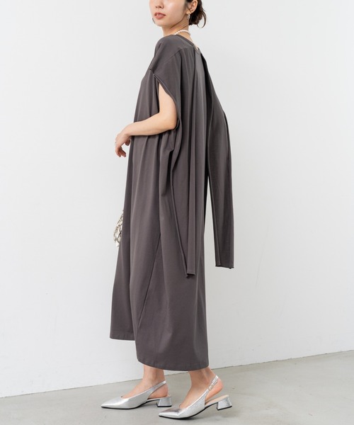 refinedworks（リファインドワークス）の「【refinedworks】1枚で決まるこなれ感たっぷり 2WAYワンピース！（ワンピース・レディース・ブルー/チャコールグレー/ブラウン・FREE）」の21枚目の写真
