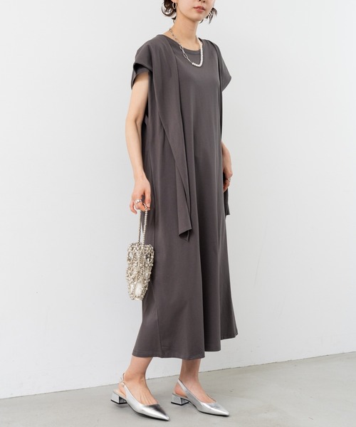 refinedworks（リファインドワークス）の「【refinedworks】1枚で決まるこなれ感たっぷり 2WAYワンピース！（ワンピース・レディース・ブルー/チャコールグレー/ブラウン・FREE）」の11枚目の写真