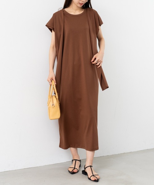 refinedworks（リファインドワークス）の「【refinedworks】1枚で決まるこなれ感たっぷり 2WAYワンピース！（ワンピース・レディース・ブルー/チャコールグレー/ブラウン・FREE）」の15枚目の写真