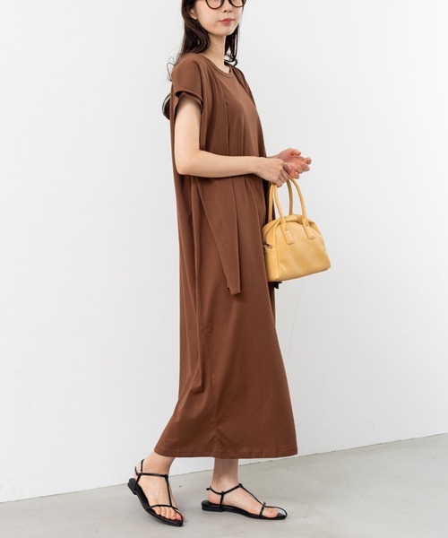 refinedworks（リファインドワークス）の「【refinedworks】1枚で決まるこなれ感たっぷり 2WAYワンピース！（ワンピース・レディース・ブルー/チャコールグレー/ブラウン・FREE）」の12枚目の写真