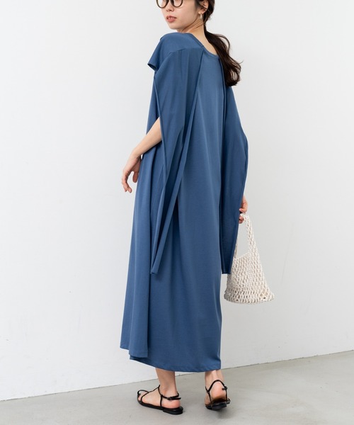 refinedworks（リファインドワークス）の「【refinedworks】1枚で決まるこなれ感たっぷり 2WAYワンピース！（ワンピース・レディース・ブルー/チャコールグレー/ブラウン・FREE）」の5枚目の写真