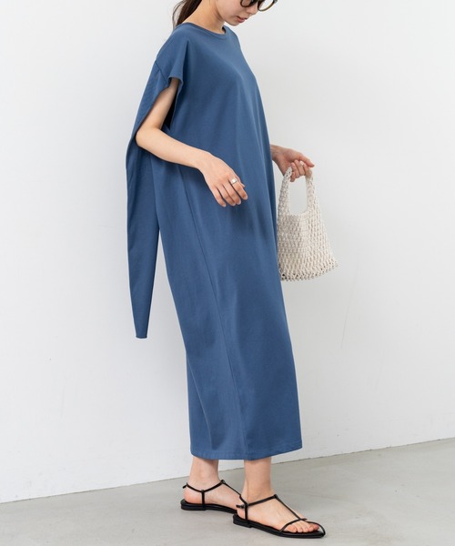 refinedworks（リファインドワークス）の「【refinedworks】1枚で決まるこなれ感たっぷり 2WAYワンピース！（ワンピース・レディース・ブルー/チャコールグレー/ブラウン・FREE）」の17枚目の写真
