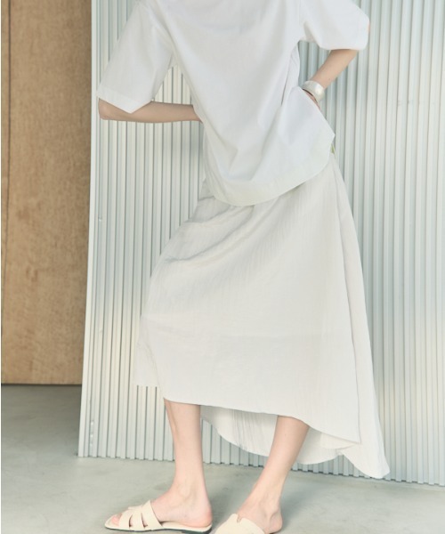 Muel Chic(ミュエルシック)の「Pines shine skirt ピンズシャインスカート(スカート・レディース・ネイビー/ホワイト/モカ/ミント/ブラック・FREE)」の10枚目の写真