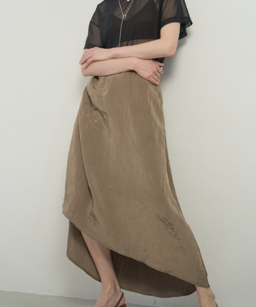 Muel Chic(ミュエルシック)の「Pines shine skirt ピンズシャインスカート(スカート・レディース・ネイビー/ホワイト/モカ/ミント/ブラック・FREE)」の19枚目の写真