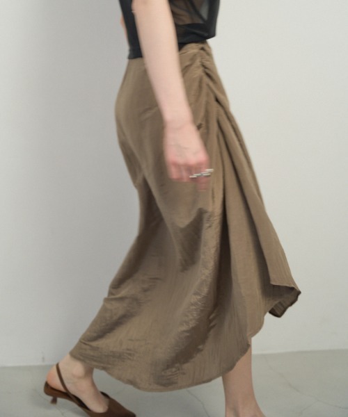 Muel Chic(ミュエルシック)の「Pines shine skirt ピンズシャインスカート(スカート・レディース・ネイビー/ホワイト/モカ/ミント/ブラック・FREE)」の20枚目の写真