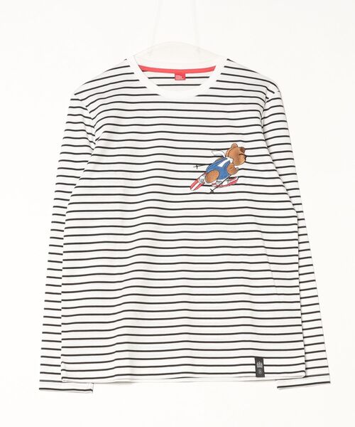 DOUBLE STANDARD CLOTHING（ダブルスタンダードクロージング）の「スーピーコットン ベア刺繍ボーダーロンT（Tシャツ/カットソー・レディース・ストライプ・FREE）」の3枚目の写真