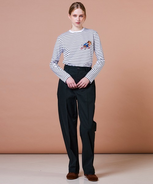 DOUBLE STANDARD CLOTHING（ダブルスタンダードクロージング）の「スーピーコットン ベア刺繍ボーダーロンT（Tシャツ/カットソー・レディース・ストライプ・FREE）」の7枚目の写真