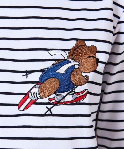 DOUBLE STANDARD CLOTHING（ダブルスタンダードクロージング）の「スーピーコットン ベア刺繍ボーダーロンT（Tシャツ/カットソー・レディース・ストライプ・FREE）」の13枚目の写真