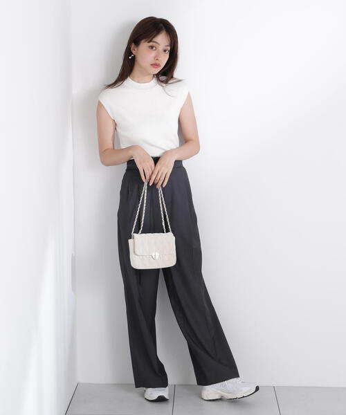 PROPORTION BODY DRESSING（プロポーションボディドレッシング）の「レイヤード風イージーパンツ / 1215230601（その他パンツ・レディース・ダークグレー/ベージュ・SMALL/MEDIUM/P/S）」の6枚目の写真