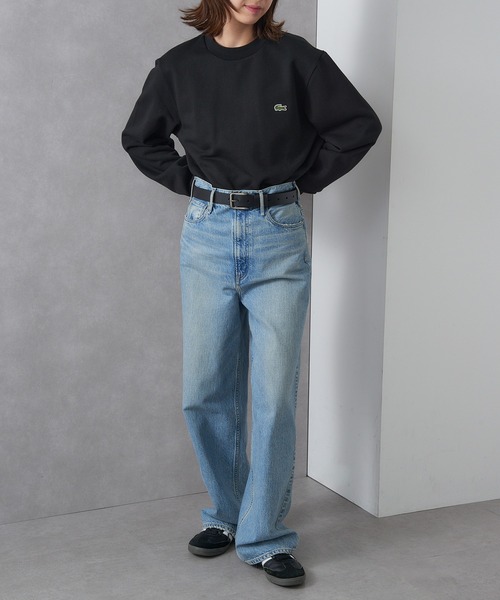 LACOSTE（ラコステ）の「【LACOSTE】ラウンドネックリブプルオーバースウェット SH9801-99（スウェット・レディース・ブラック/ネイビー/ベージュ・L/M/S）」の5枚目の写真