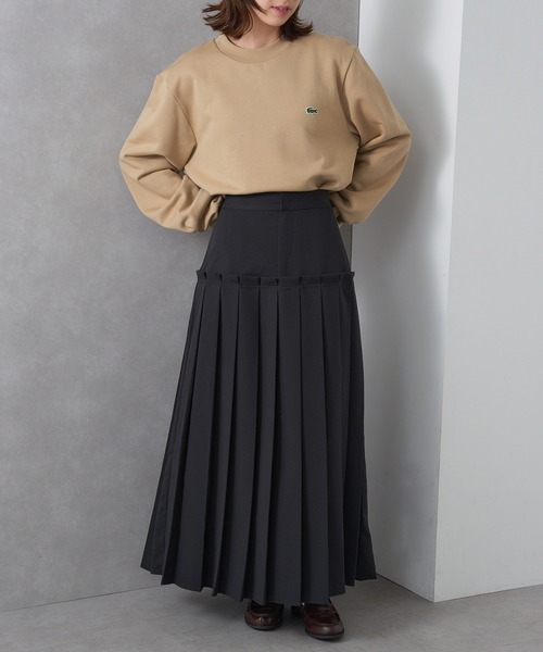 LACOSTE（ラコステ）の「【LACOSTE】ラウンドネックリブプルオーバースウェット SH9801-99（スウェット・レディース・ブラック/ネイビー/ベージュ・L/M/S）」の7枚目の写真