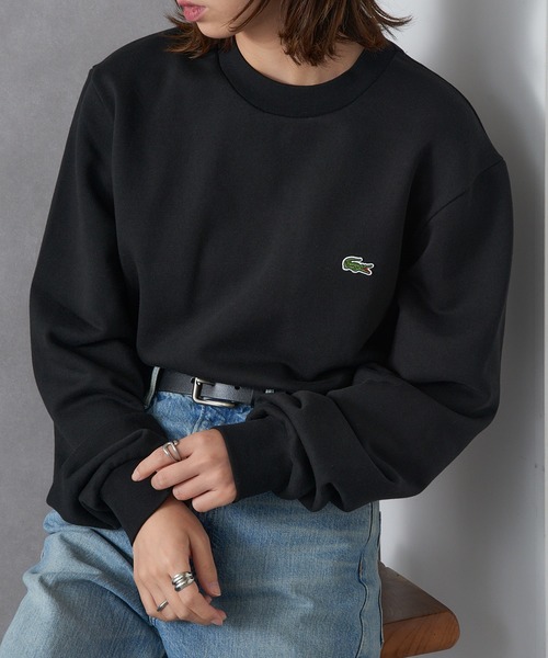 LACOSTE（ラコステ）の「【LACOSTE】ラウンドネックリブプルオーバースウェット SH9801-99（スウェット・レディース・ブラック/ネイビー/ベージュ・L/M/S）」の4枚目の写真
