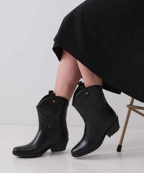 OPAQUE.CLIP(オペークドットクリップ)の「レインウエスタンブーツ(ブーツ・レディース・ブラック・02/03)」の8枚目の写真