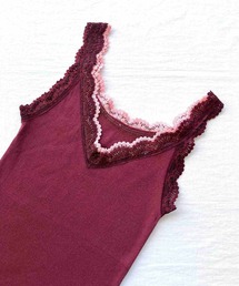 Q | バイカラーテレコタンク(タンクトップ)