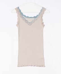 Q | バイカラーテレコタンク(タンクトップ)