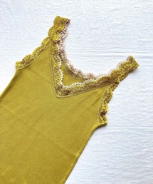 Q | バイカラーテレコタンク(タンクトップ)