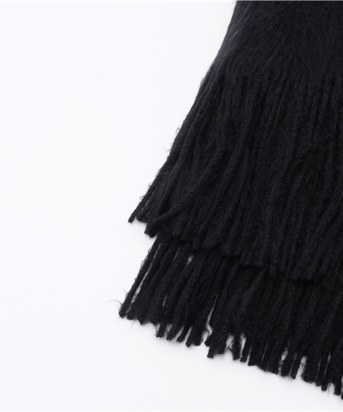 Heather（ヘザー）の「キモウストール　707087（ストール/ショール・レディース・アイボリー/ブラック/オレンジ系その他/ボルドー・ONE SIZE）」の8枚目の写真