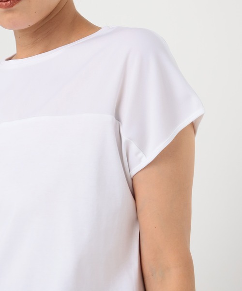 GALLORIA(ギャローリア)の「【キレメクシリーズ】接触冷感 綿100% ヨーク切替プルオーバー(Tシャツ/カットソー・レディース・ライトグレー/ホワイト/ブラック・S/M/L/LL)」の15枚目の写真