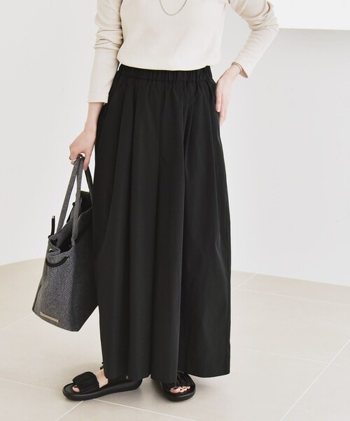 セール】quaranciel:〈洗濯機可能〉タイプライター ギャザー ワイド