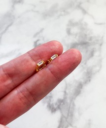 YU-KA:スクエアビジュー フープピアス square bijou hoop pierce