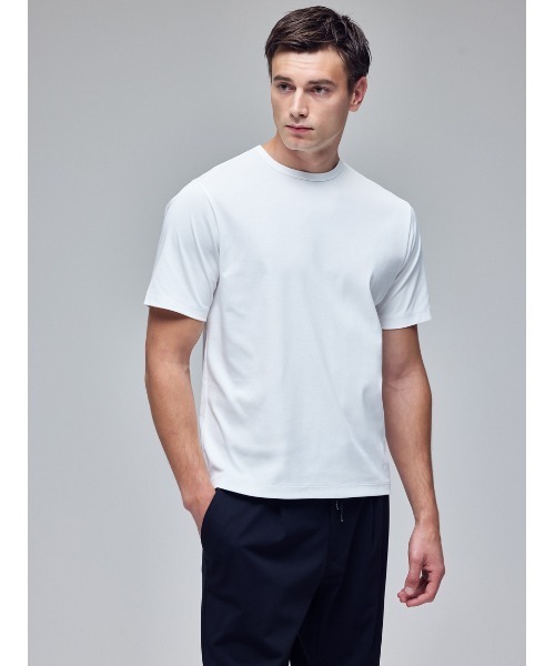 AOURE（アウール）の「【汗染み軽減】【A PACK】 MULTI FUNCTION T-SH (1枚入り)（Tシャツ/カットソー・メンズ・ブラック/ホワイト/グレー・MEDIUM/SMALL/X-LARGE/LARGE）」の9枚目の写真