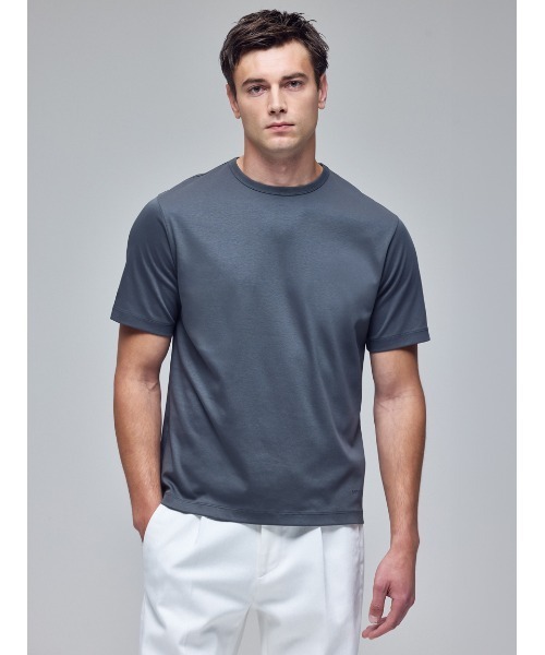AOURE（アウール）の「【汗染み軽減】【A PACK】 MULTI FUNCTION T-SH (1枚入り)（Tシャツ/カットソー・メンズ・ブラック/ホワイト/グレー・MEDIUM/SMALL/X-LARGE/LARGE）」の7枚目の写真
