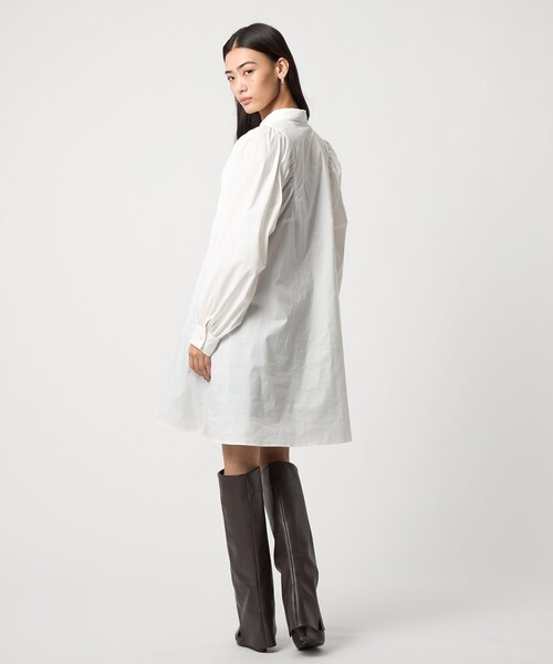 EMMEL REFINES（エメルリファインズ）の「＜EMMEL REFINES＞EM ミニシャツ ワンピース（ワンピース・レディース・ホワイト/ブラック・FREE）」の6枚目の写真