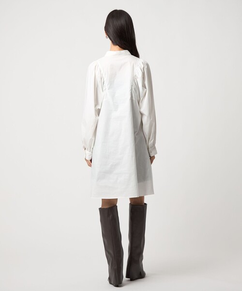 EMMEL REFINES（エメルリファインズ）の「＜EMMEL REFINES＞EM ミニシャツ ワンピース（ワンピース・レディース・ホワイト/ブラック・FREE）」の7枚目の写真