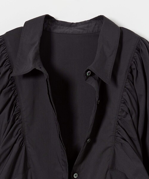 EMMEL REFINES（エメルリファインズ）の「＜EMMEL REFINES＞EM ミニシャツ ワンピース（ワンピース・レディース・ホワイト/ブラック・FREE）」の14枚目の写真