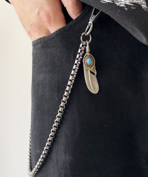 セール】ヴィンテージ タイプ フェザー ウォレットチェーン