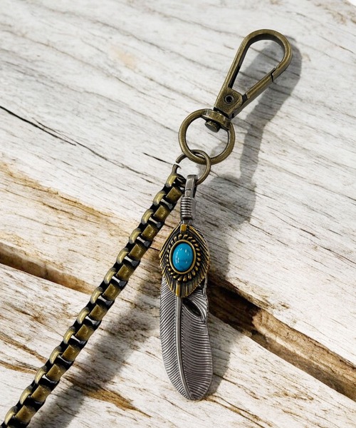 セール】ヴィンテージ タイプ フェザー ウォレットチェーン