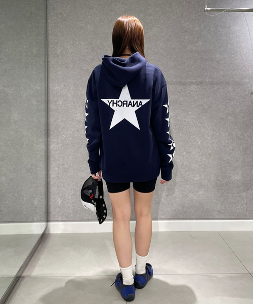 Oriens JOURNAL STANDARD(オリエンス ジャーナルスタンダード)の「【nancy/ナンシー】 ANARCHY HOODY NA090(パーカー・レディース・ネイビー/チャコールグレー・SMALL/MEDIUM)」の4枚目の写真