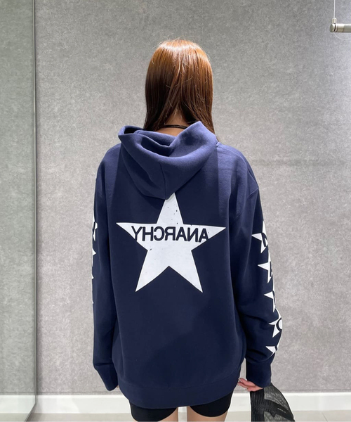 Oriens JOURNAL STANDARD(オリエンス ジャーナルスタンダード)の「【nancy/ナンシー】 ANARCHY HOODY NA090(パーカー・レディース・ネイビー/チャコールグレー・SMALL/MEDIUM)」の5枚目の写真