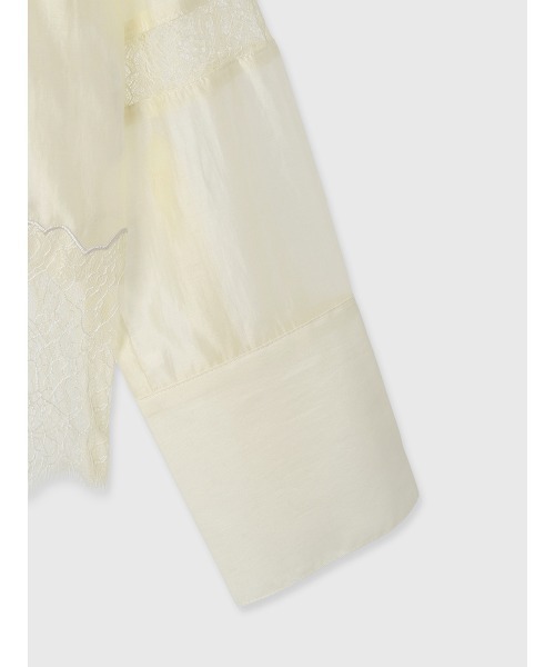 EIMY ISTOIRE（エイミーイストワール）の「レースコンビシアーシャツ（シャツ/ブラウス・レディース・ライトイエロー/サックスブルー/ホワイト・F）」の20枚目の写真