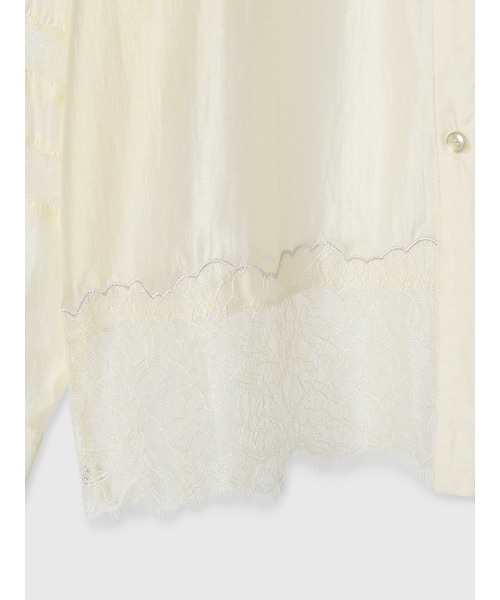 EIMY ISTOIRE（エイミーイストワール）の「レースコンビシアーシャツ（シャツ/ブラウス・レディース・ライトイエロー/サックスブルー/ホワイト・F）」の21枚目の写真