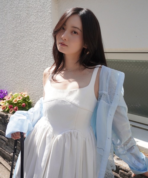 EIMY ISTOIRE（エイミーイストワール）の「レースコンビシアーシャツ（シャツ/ブラウス・レディース・ライトイエロー/サックスブルー/ホワイト・F）」の13枚目の写真